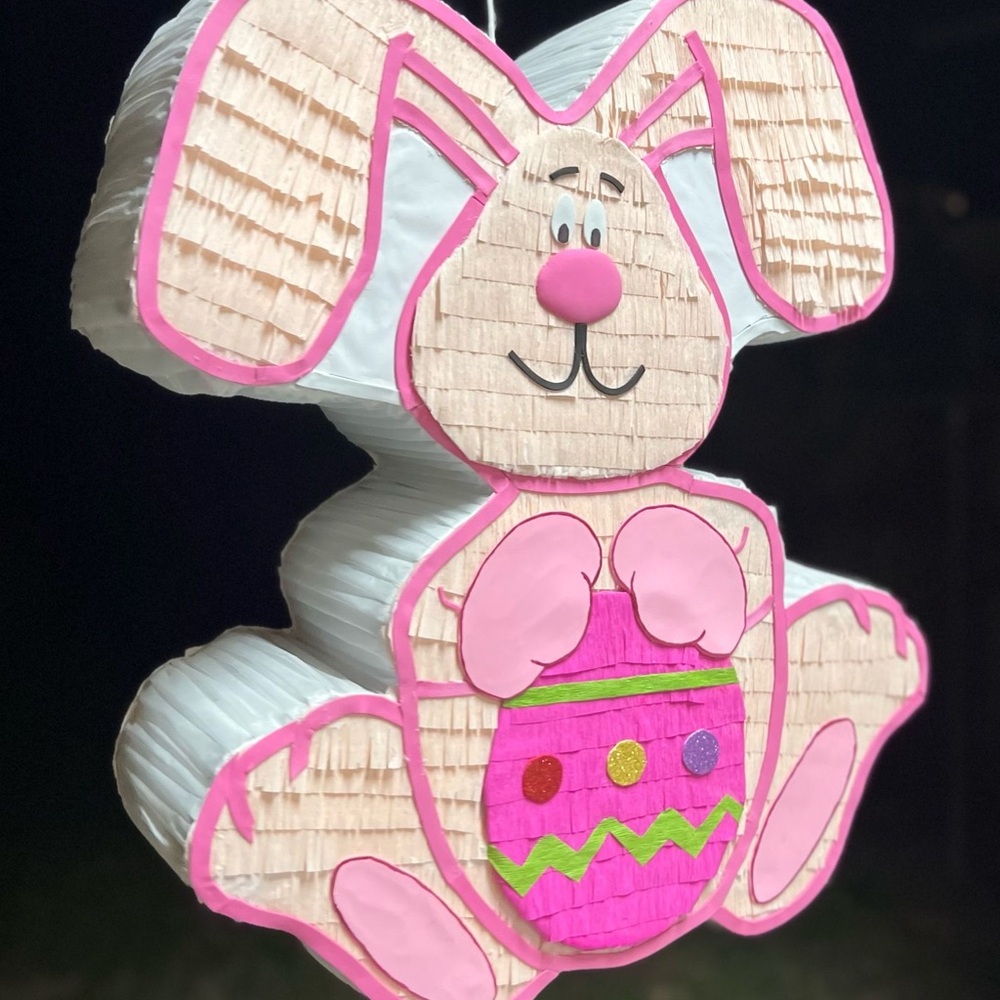 Pink and White Bunny Piñata